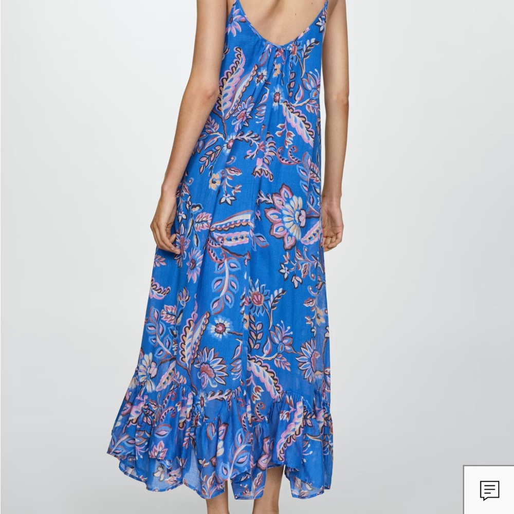 Floral Blue Maxi Dress - Picture 2 of 3